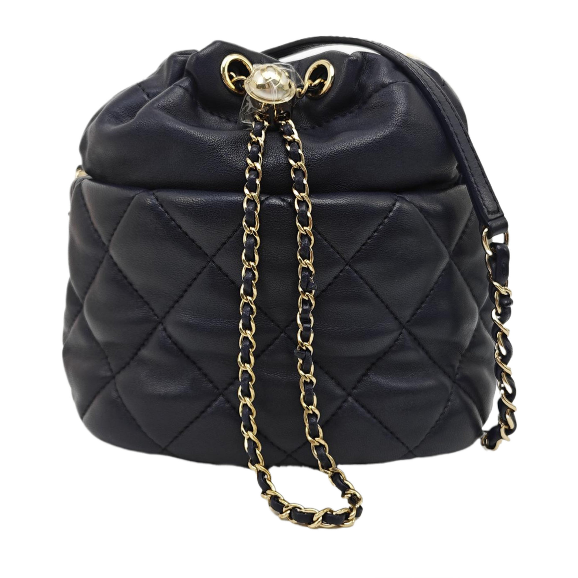 Quilted Lambskin Shoulder Bag Blue