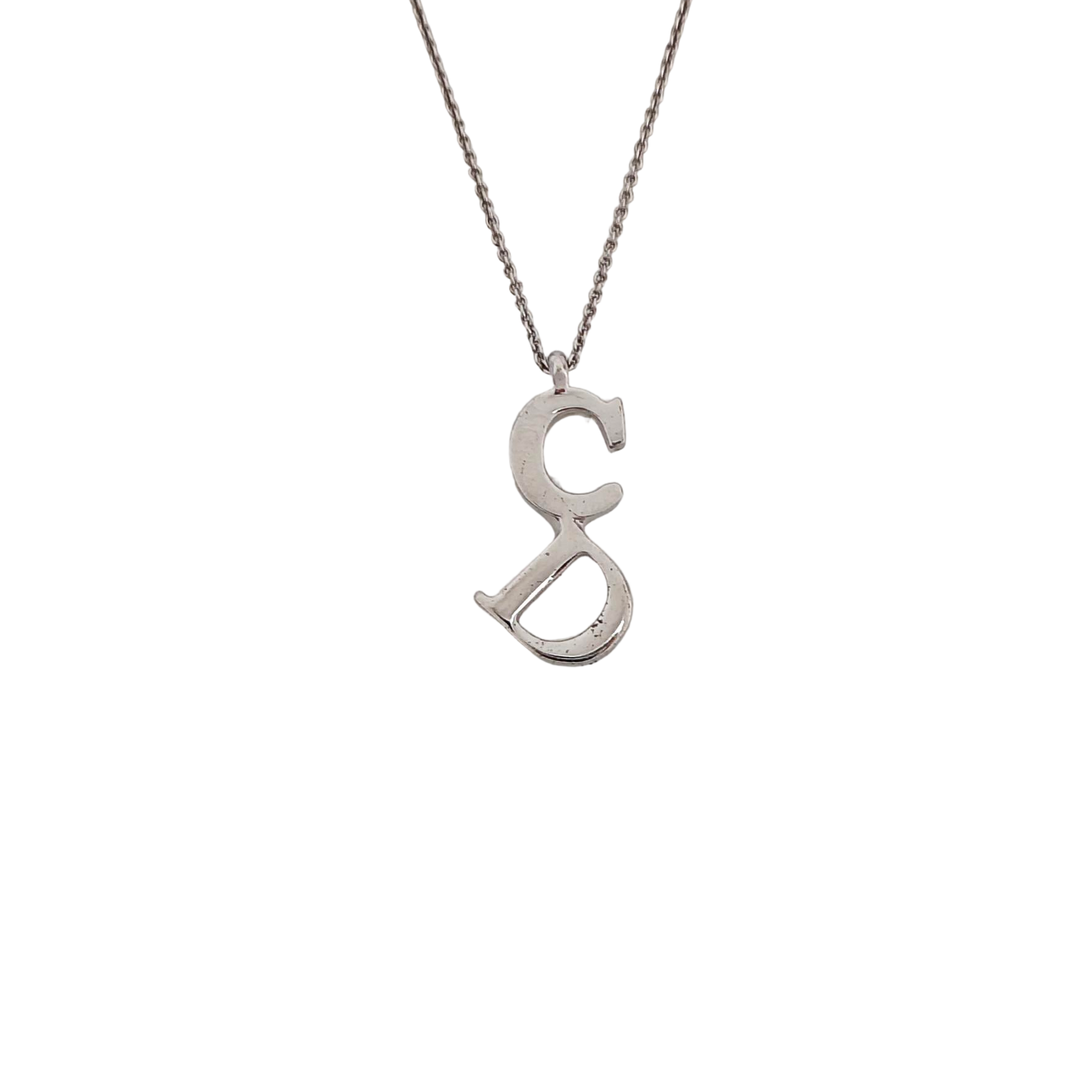 CD Swing Metal Silver Necklace
