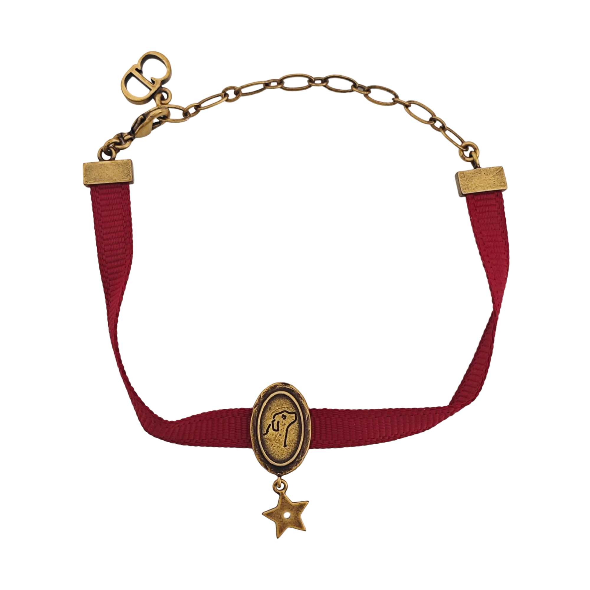 J'adior Fabric Red Bracelet
