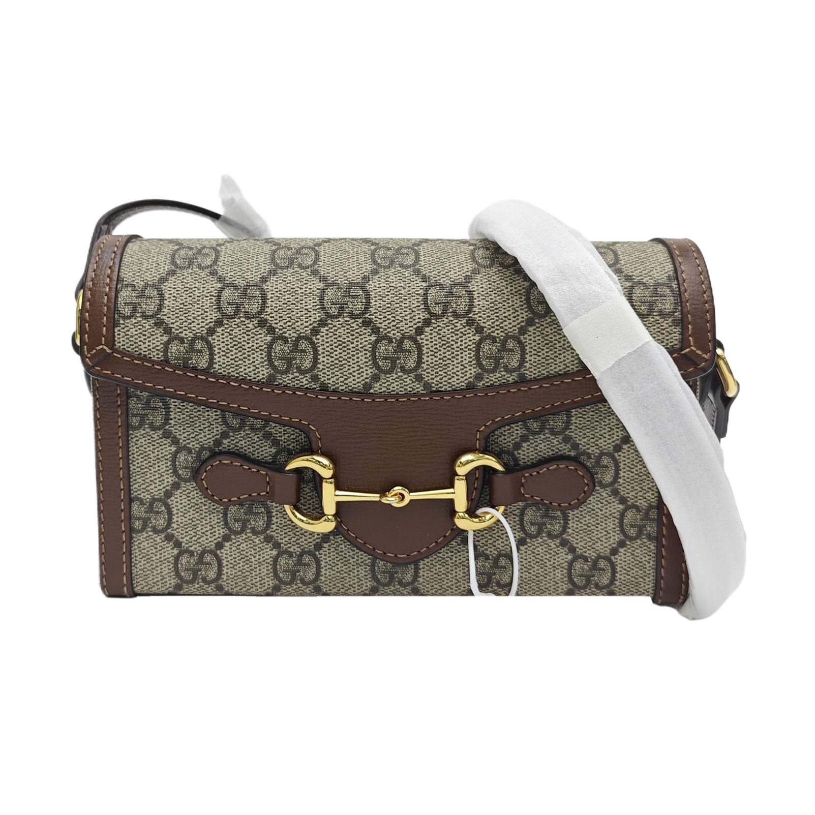 Horsebit 1955 Mini Monogram Coated Canvas Beige