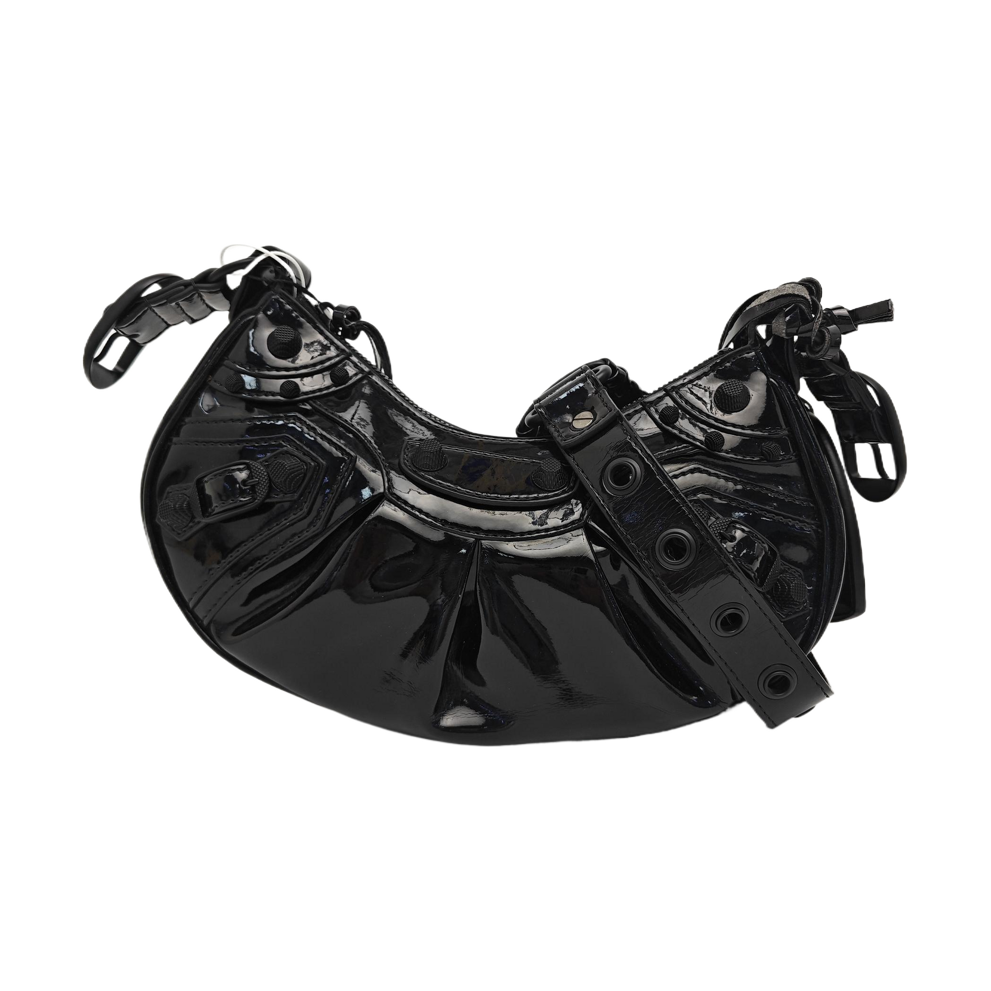 Le Cagole Mini Patent Leather Black