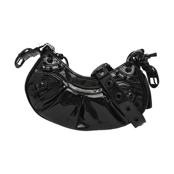 Le Cagole Mini Patent Leather Black