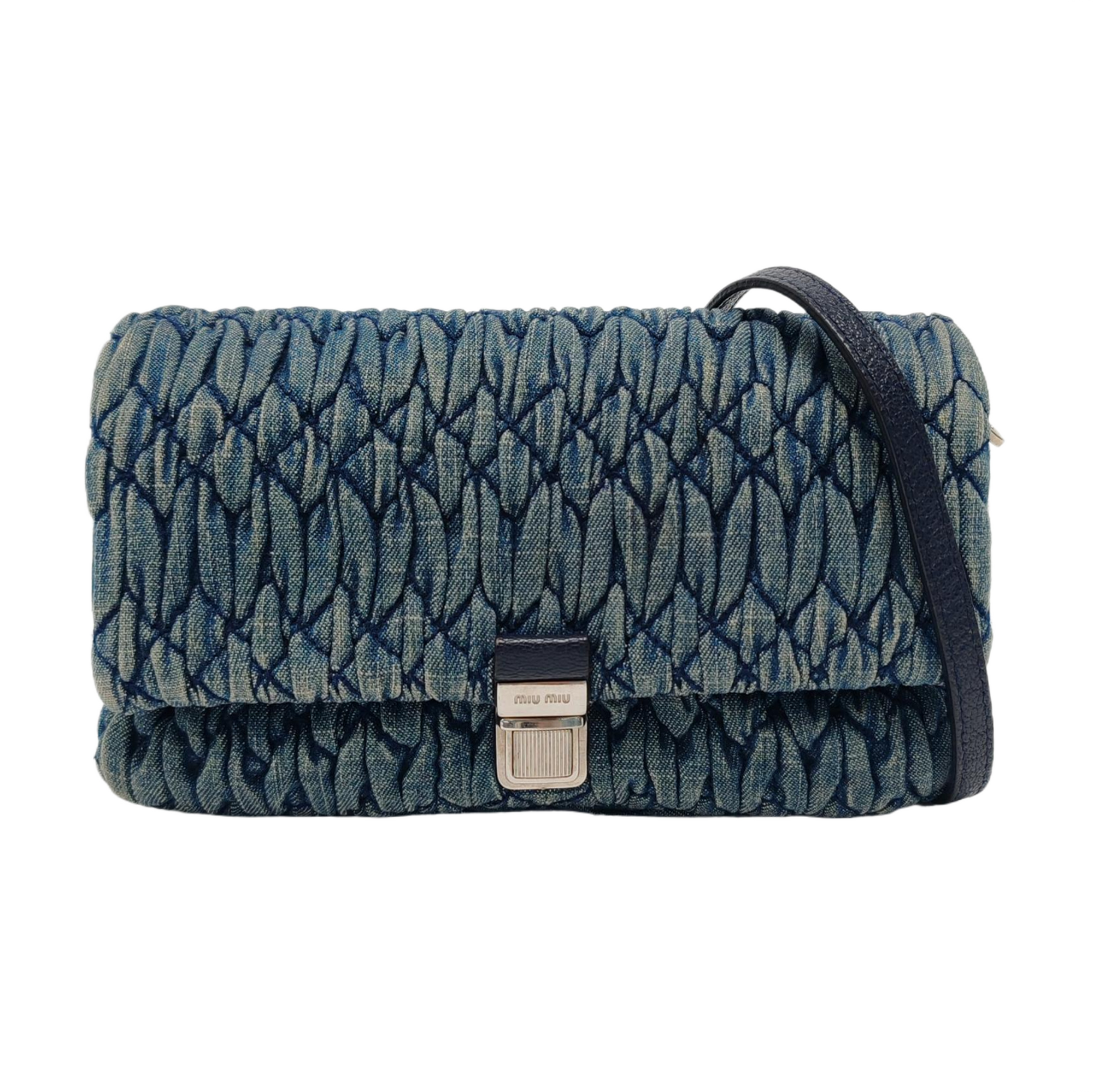 Crystal Quilted Fabric Blue