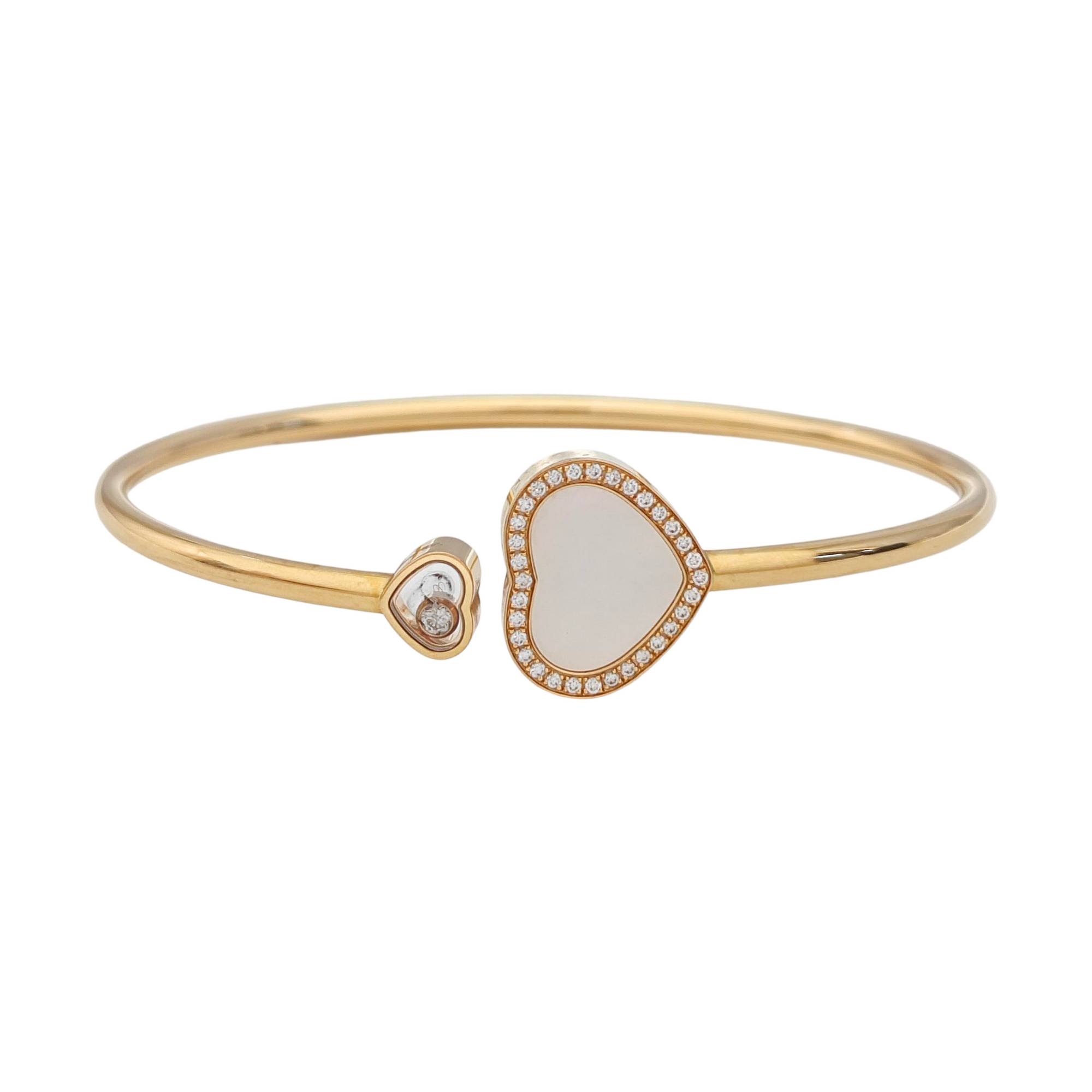 Happy Hearts 18k Rose Gold Bangle