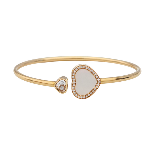Happy Hearts 18k Rose Gold Bangle