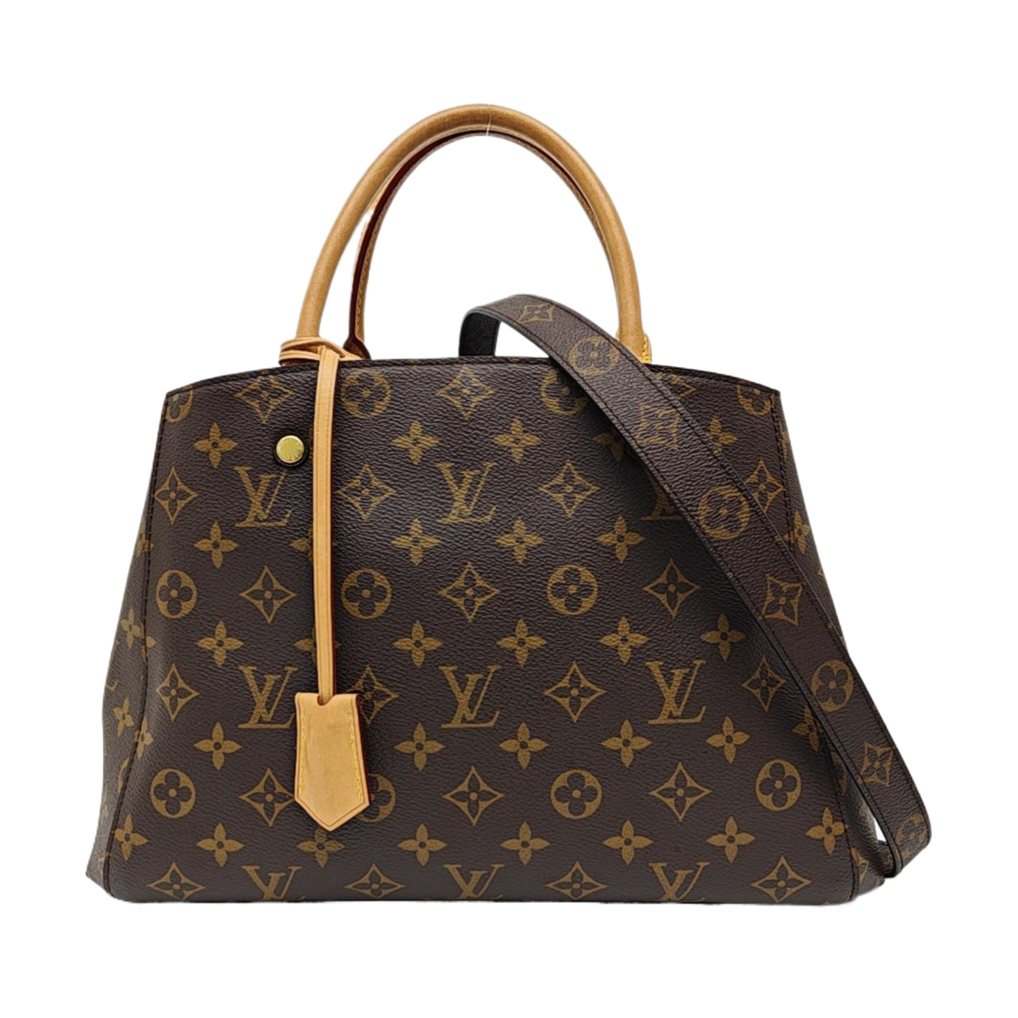 MONTAIGNE Monogram Coated Canvas Brown