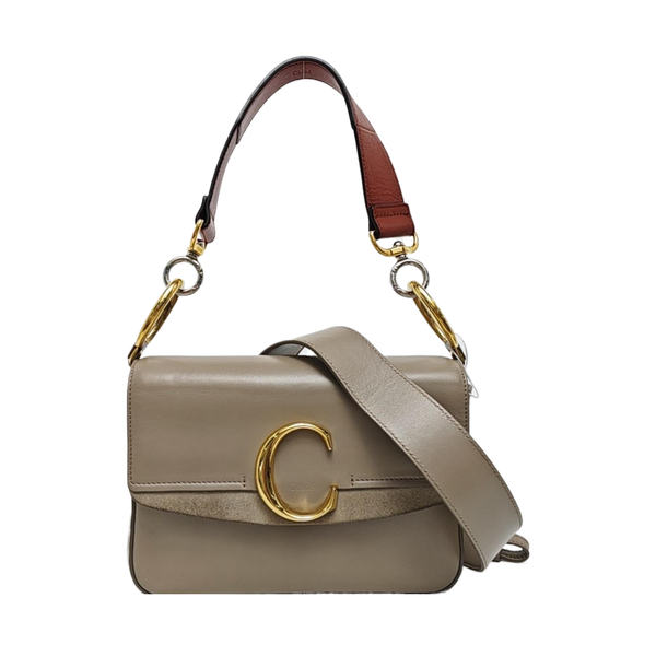 Chloé C Small Calfskin Gray