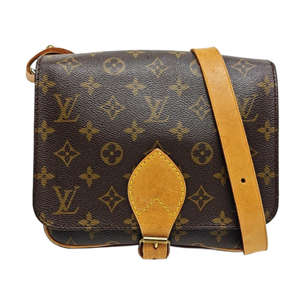 CARTOUCHIERE MM Monogram Coated Canvas Brown