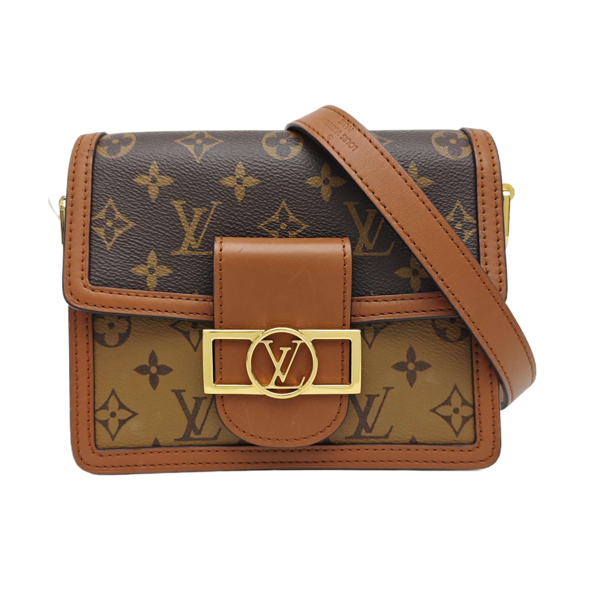DAUPHINE Mini Monogram Coated Canvas Brown