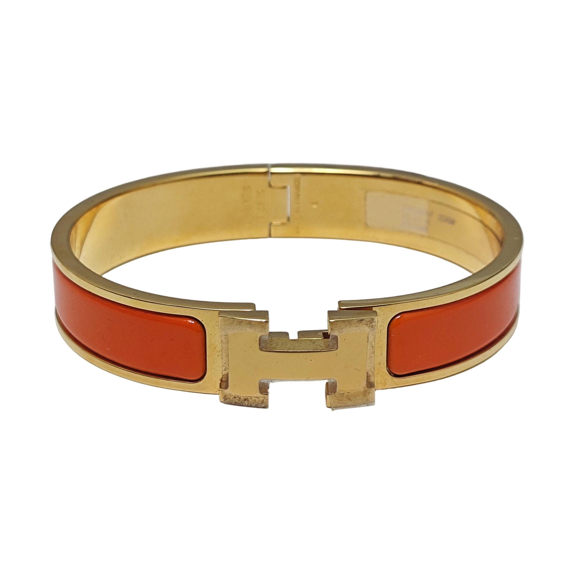 Clic H Metal Orange Bangle