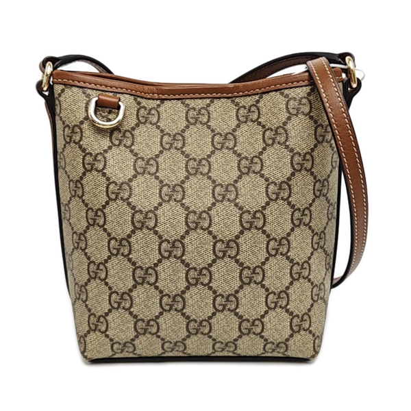 GG Emblem Monogram Coated Canvas Beige