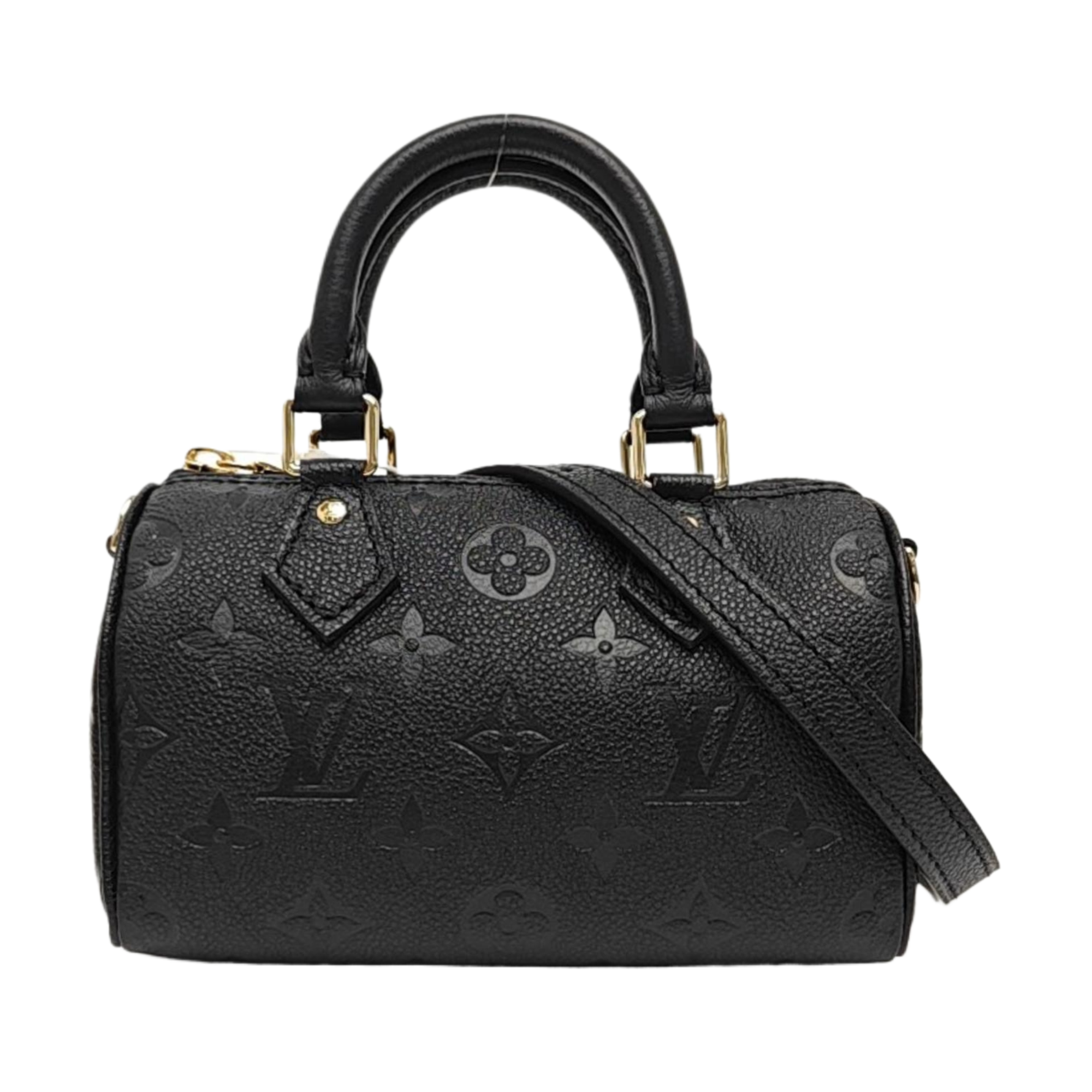 SPEEDY Nano Monogram Calfskin Black