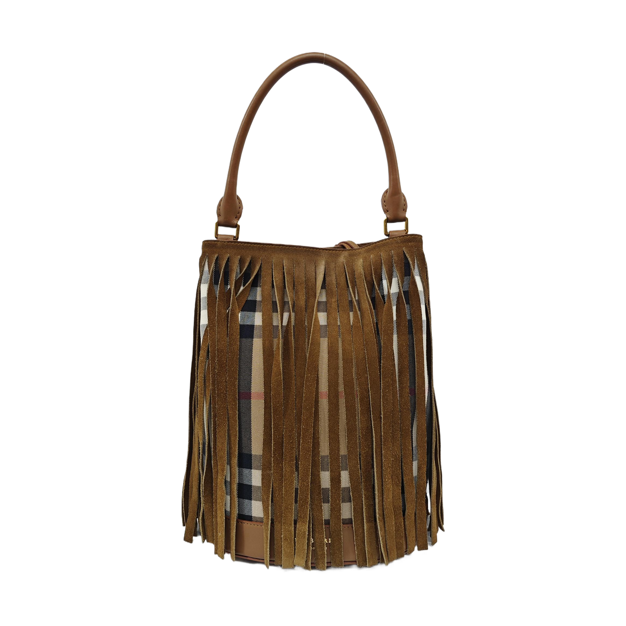 Suede Bucket Bag Brown