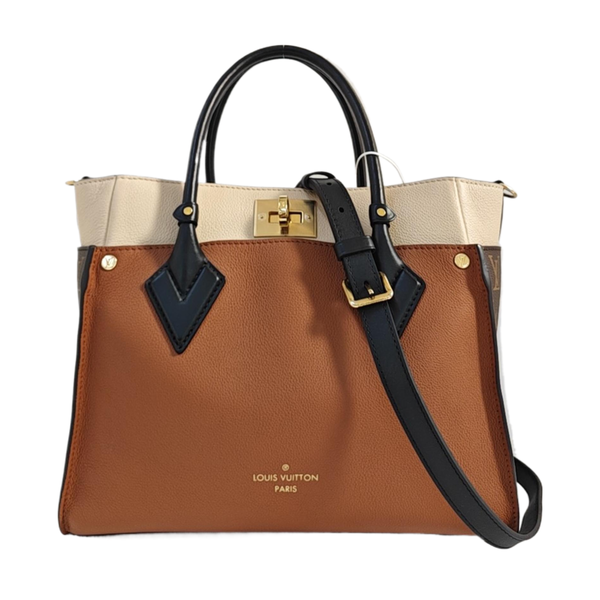 ON MY SIDE MM Monogram Calfskin Brown