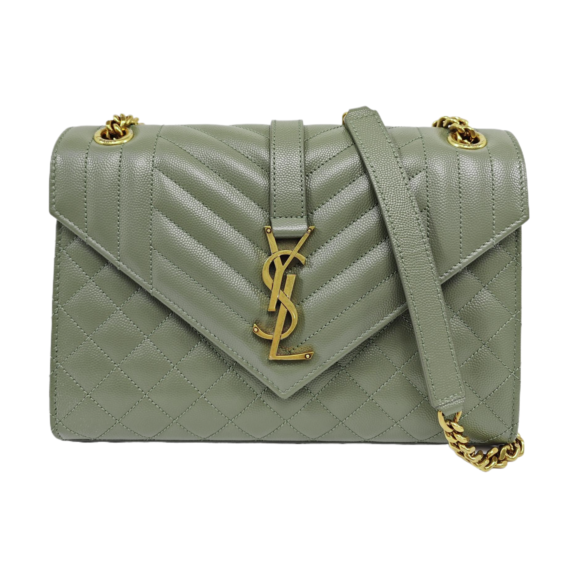 ENVELOPE Medium Quilted Calfskin Green