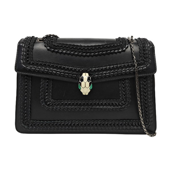 SERPENTI FOREVER Medium Calfskin Black