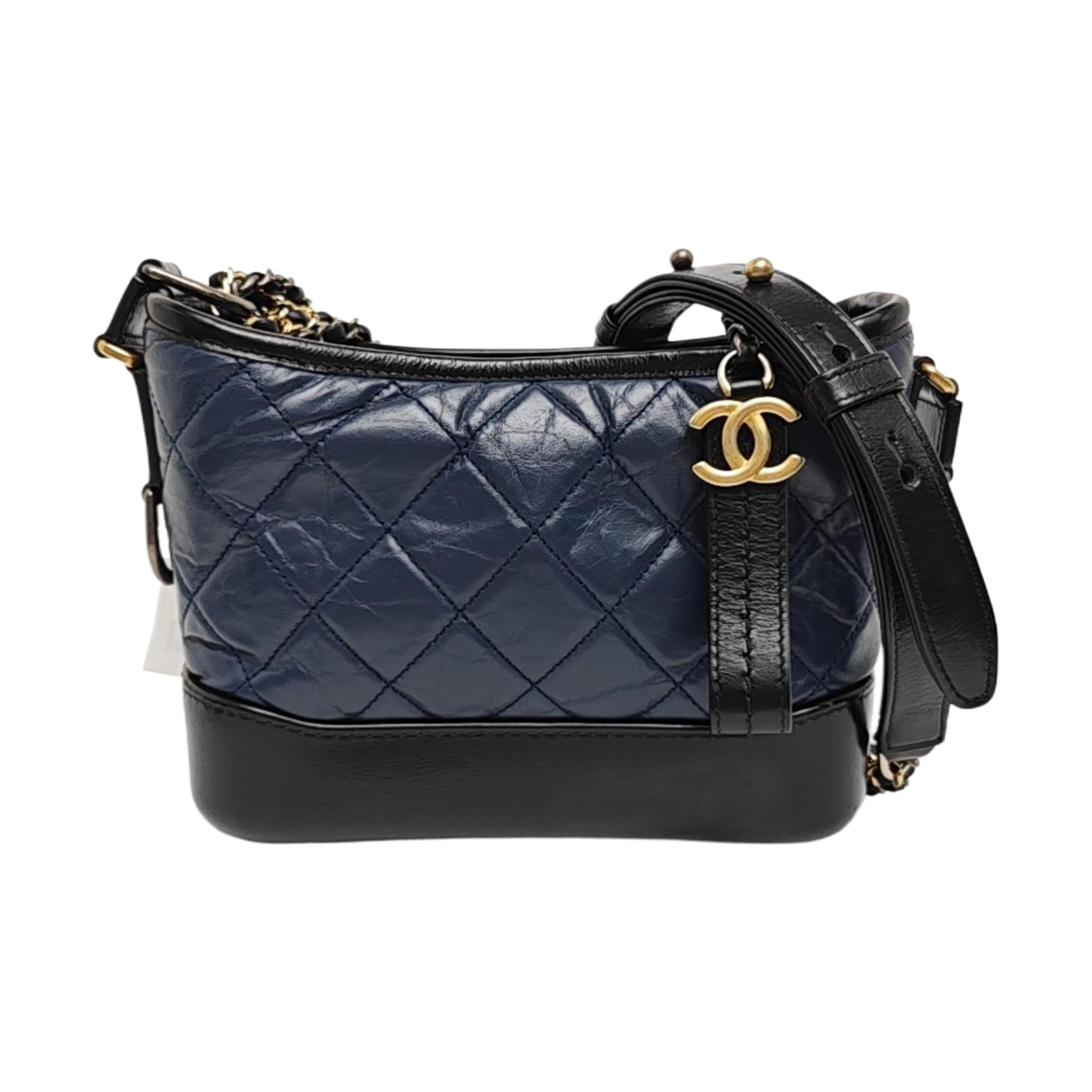 GABRIELLE Small Quilted Calfskin Blue