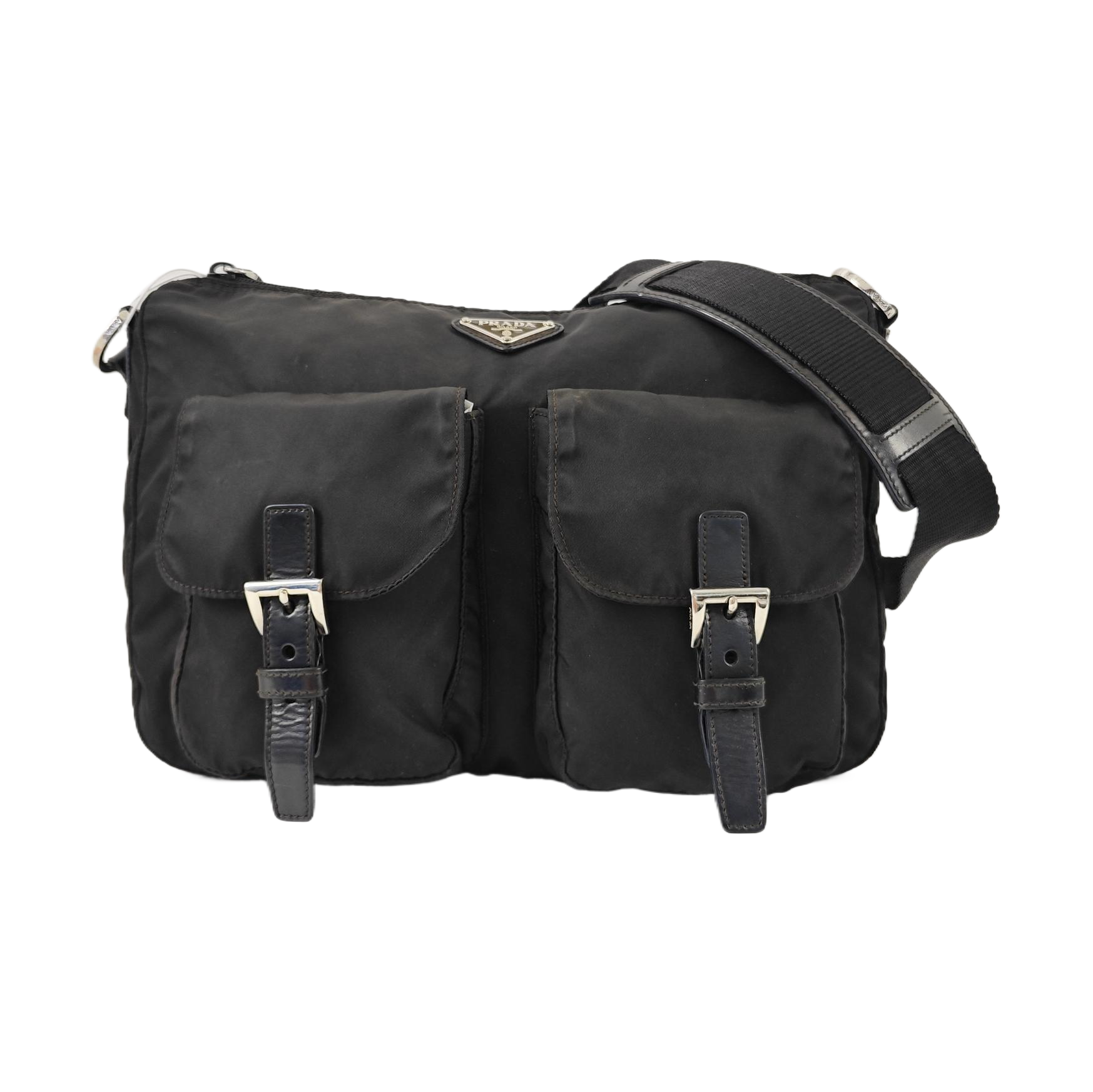Nylon Crossbody Bag Black
