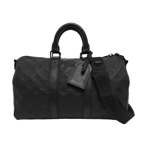 KEEPALL 35 Monogram Calfskin Black