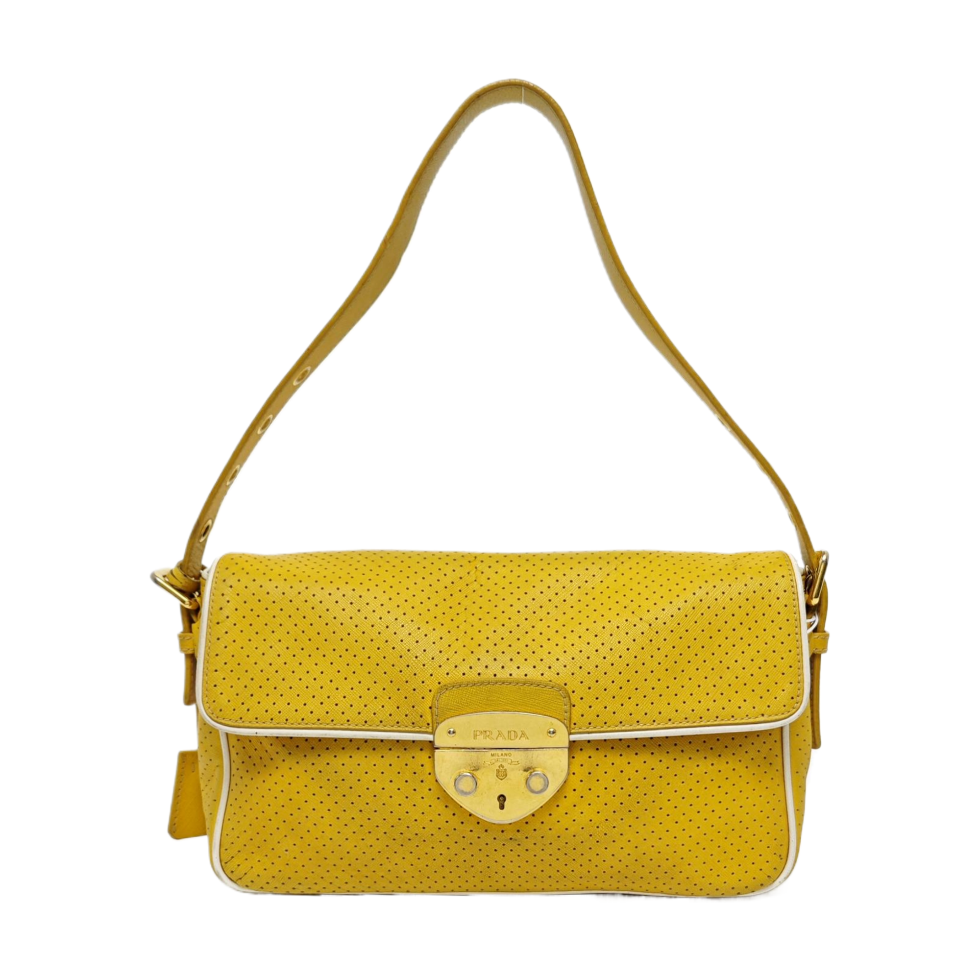 Calfskin Shoulder Bag Yellow