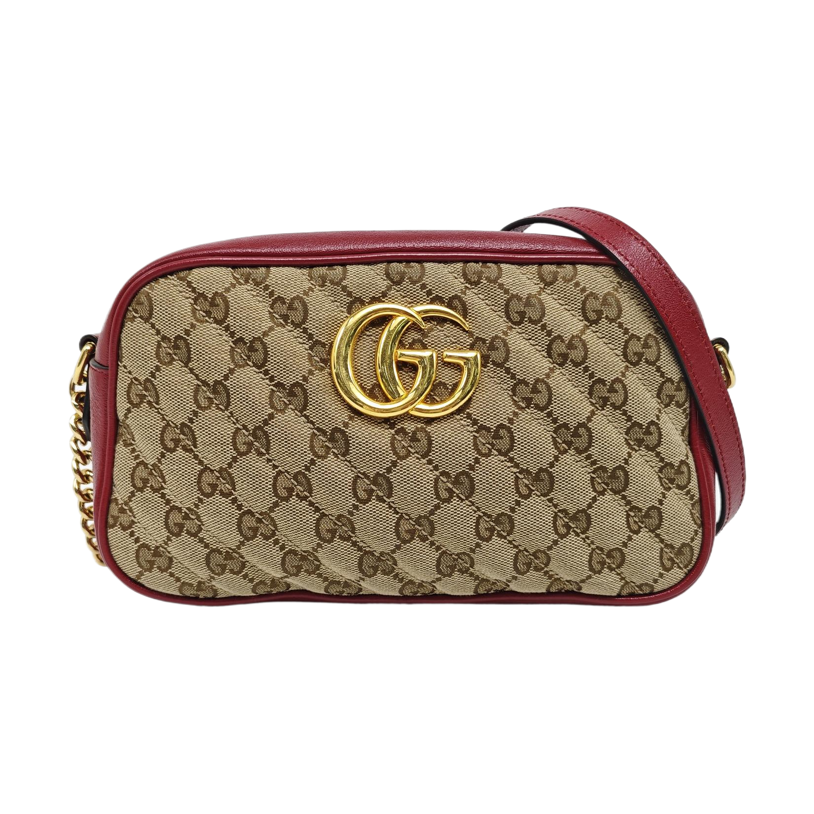 GG Marmont Small Quilted Canvas Beige