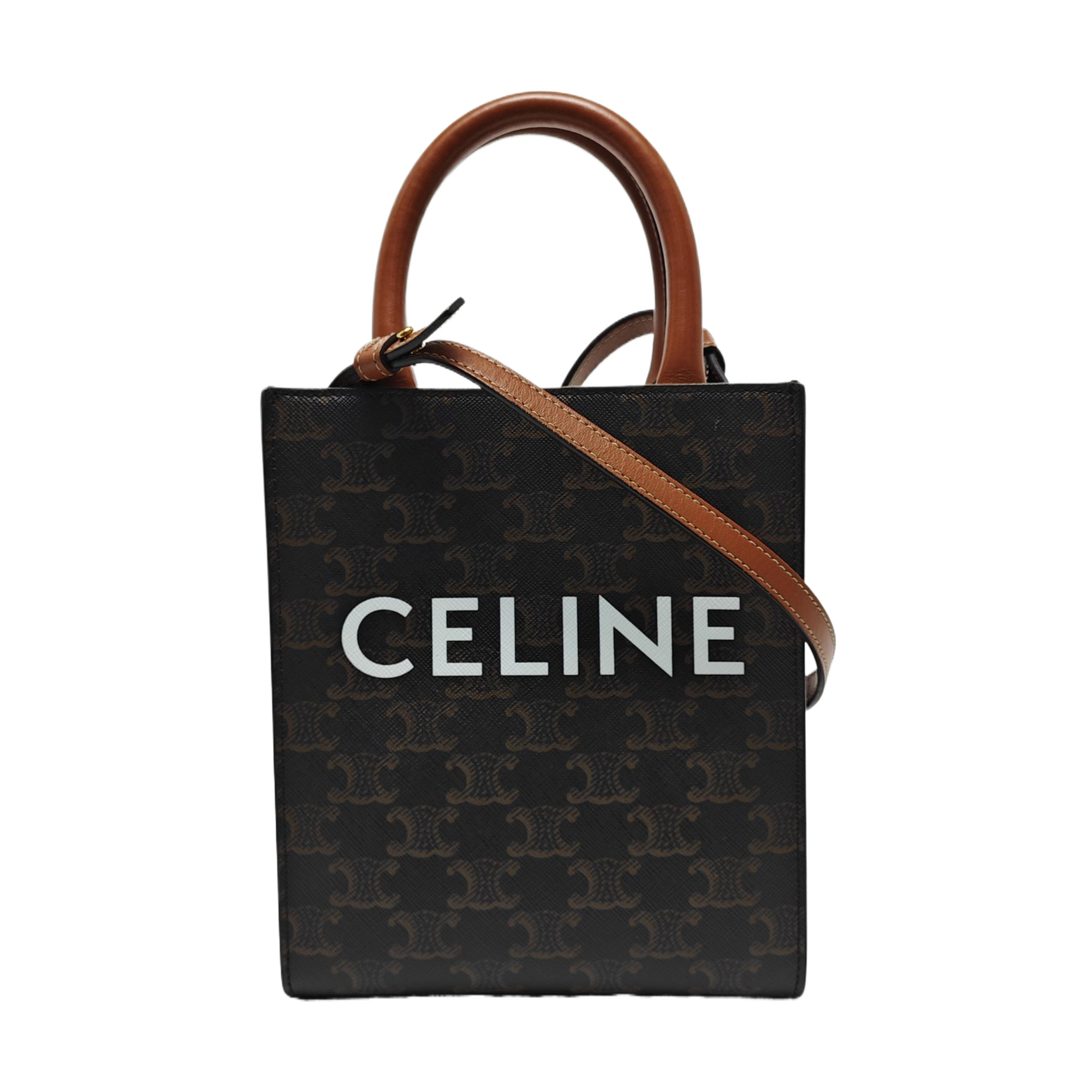 CABAS CELINE Mini Coated Canvas Brown