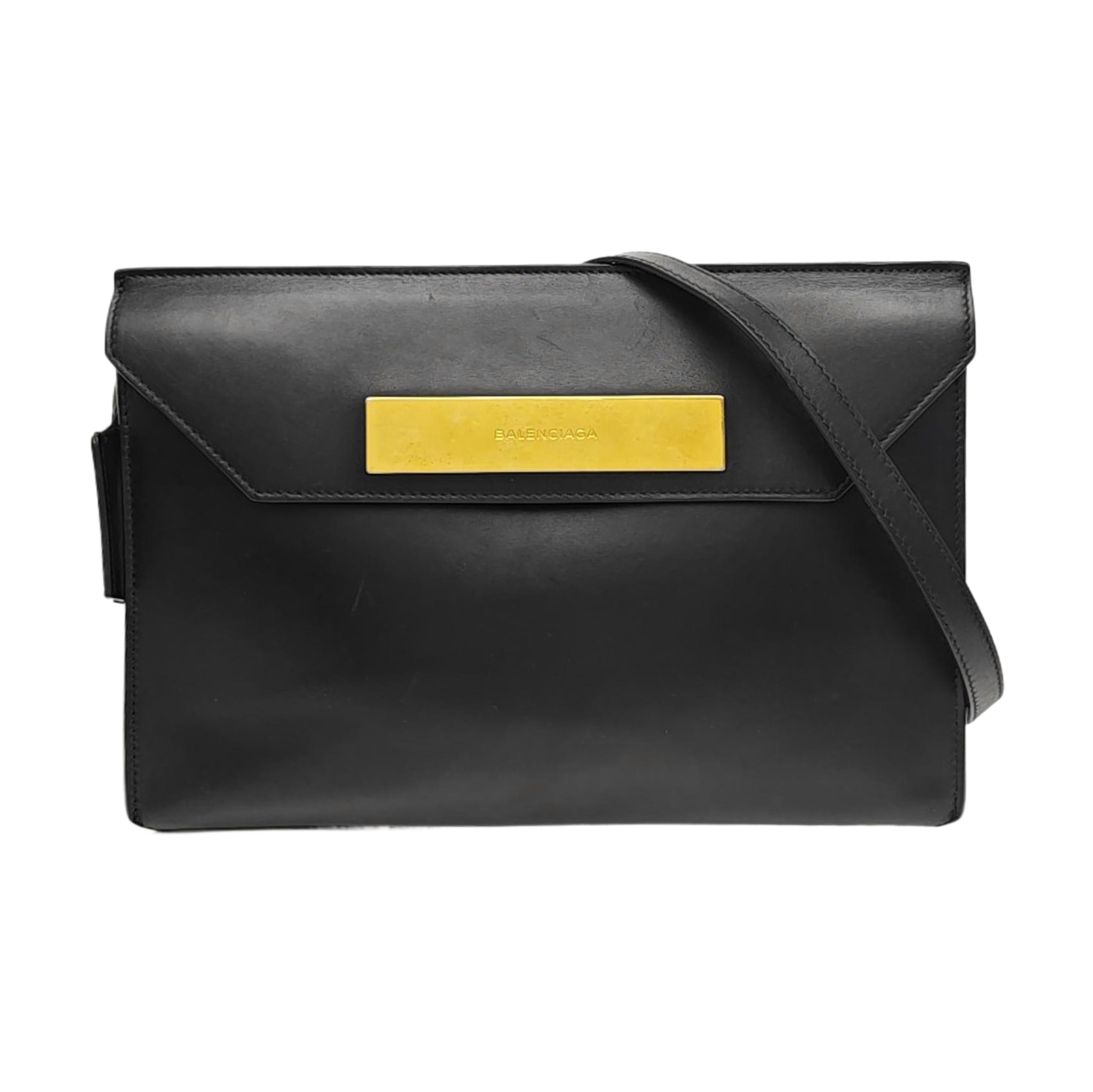 Leather Shoulder Bag Black