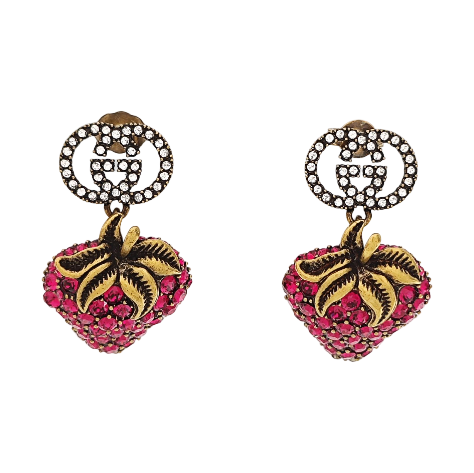 Interlocking G Metal Gold Earrings