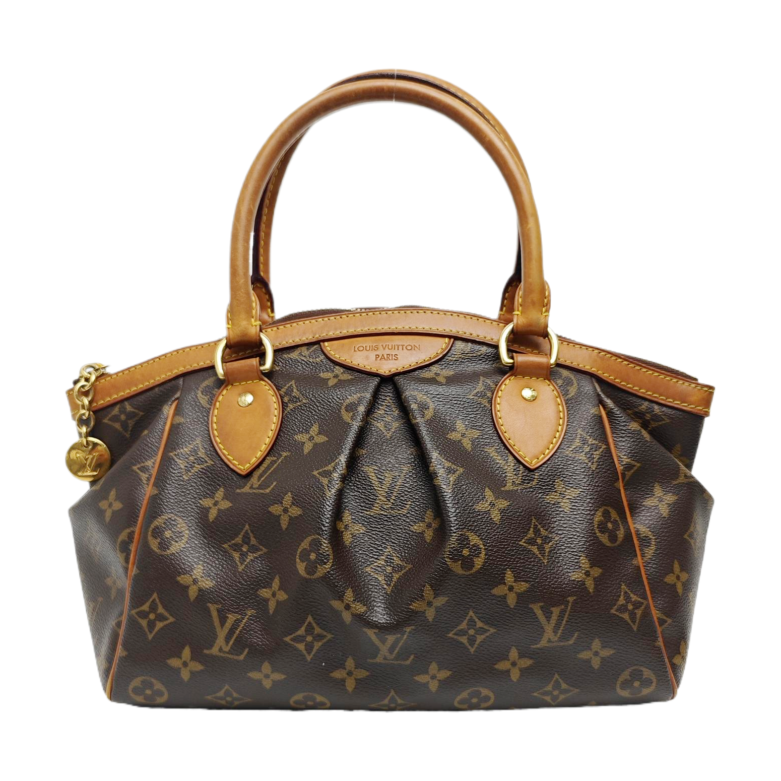 Monogram Coated Canvas Top Handle Bag Brown