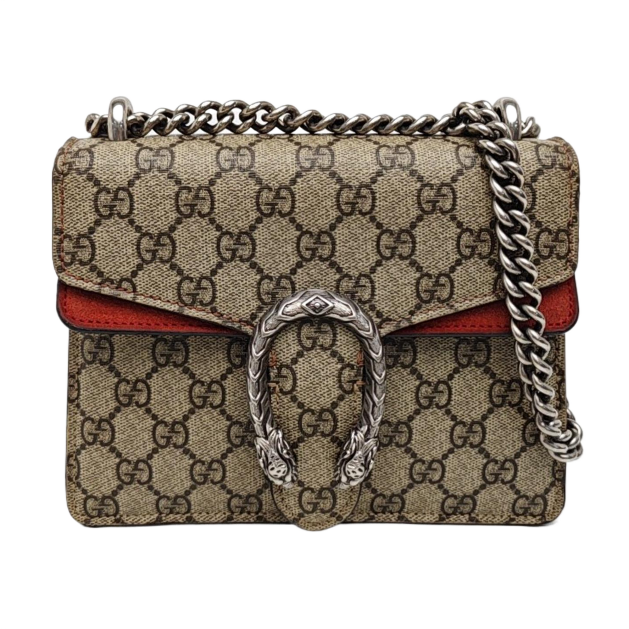 Dionysus Mini Monogram Coated Canvas Beige