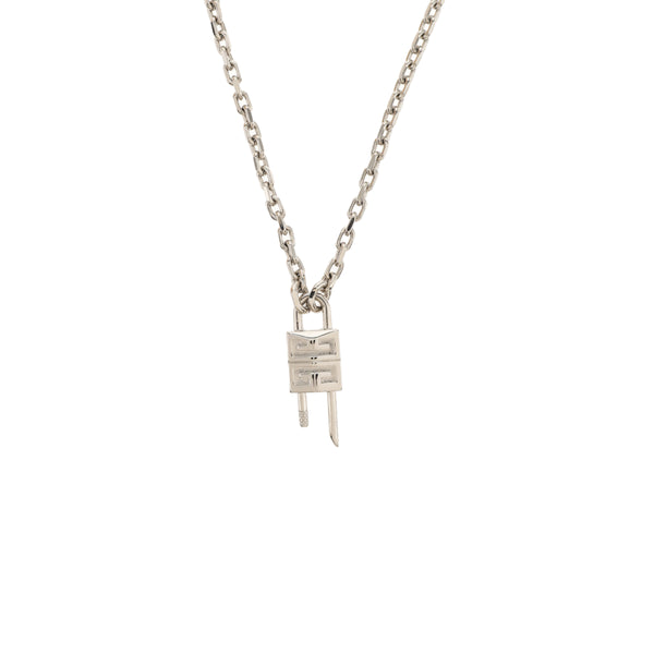 Lock Metal Silver Necklace