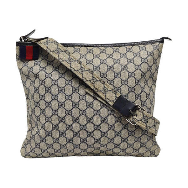 Monogram Coated Canvas Shoulder Bag Blue