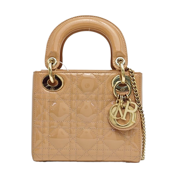 Lady Dior Mini Cannage Patent Leather Pink