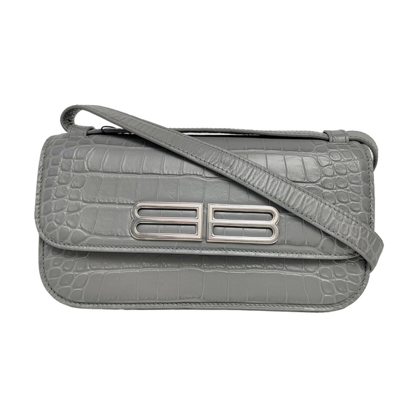 Round Small Calfskin Gray