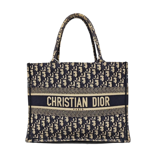 Book Tote Medium Oblique Canvas Blue