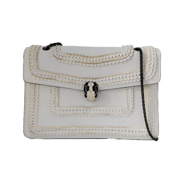 SERPENTI FOREVER Medium Calfskin White