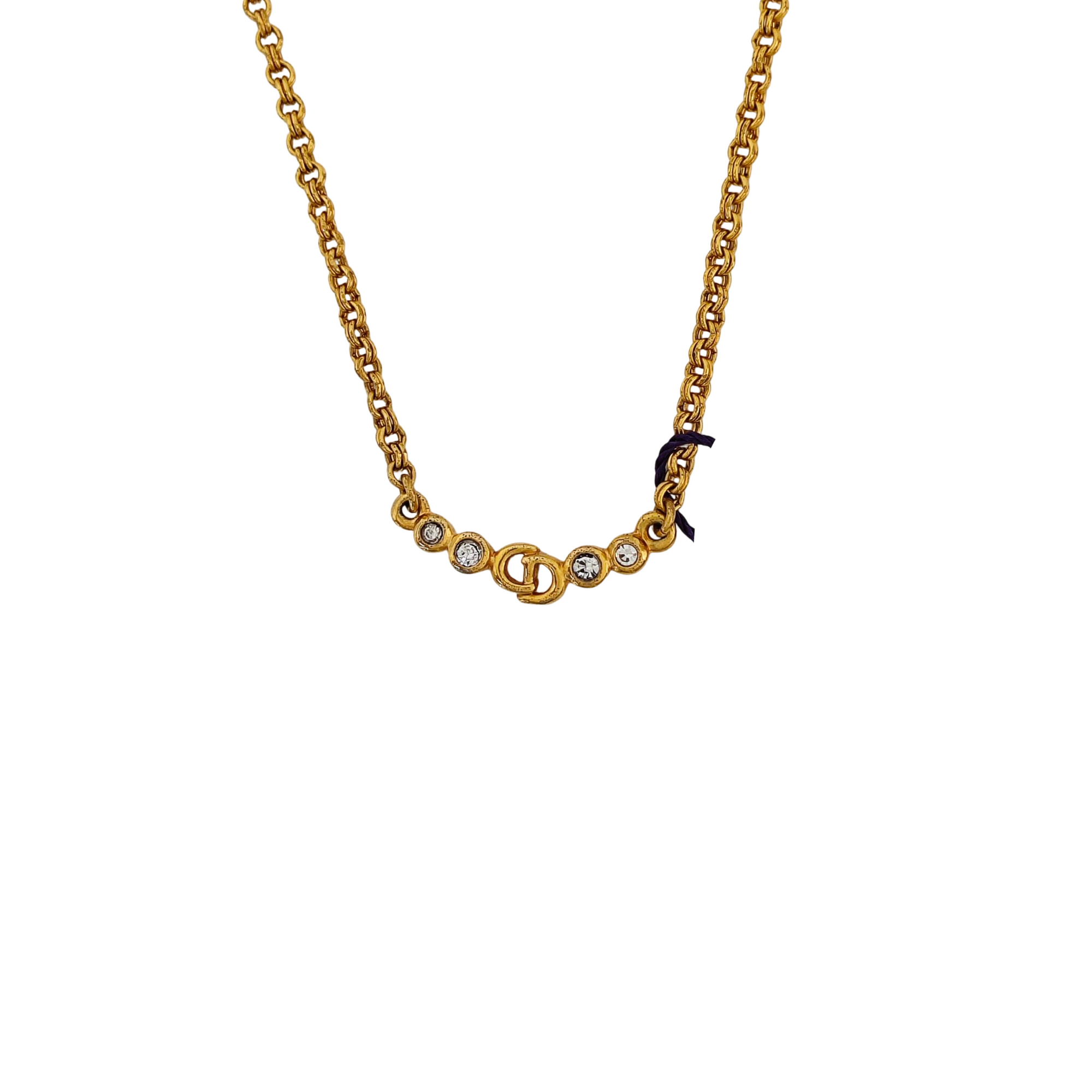 Petit CD Metal Gold Necklace