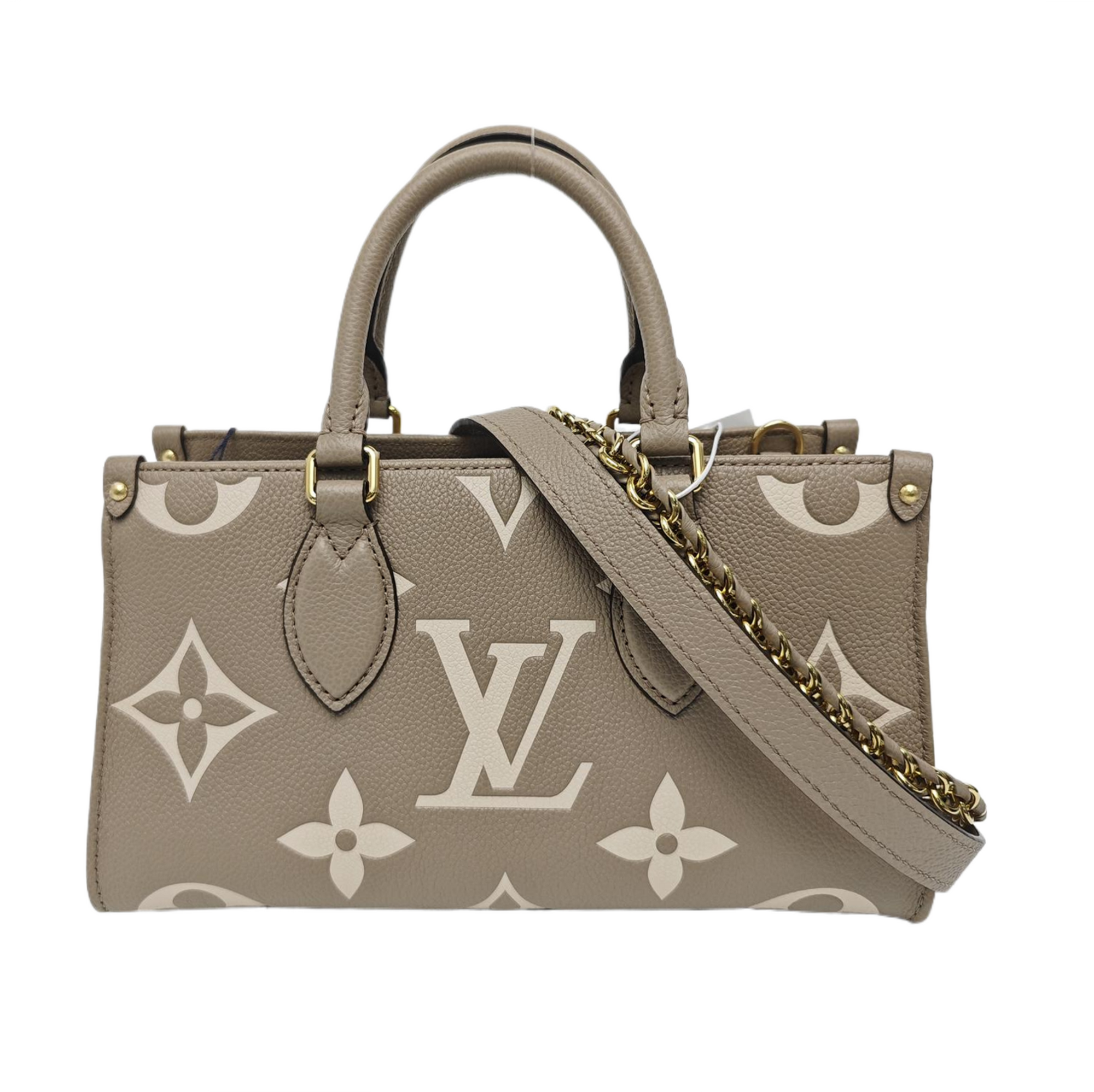 ONTHEGO EAST WEST PM Monogram Calfskin Gray