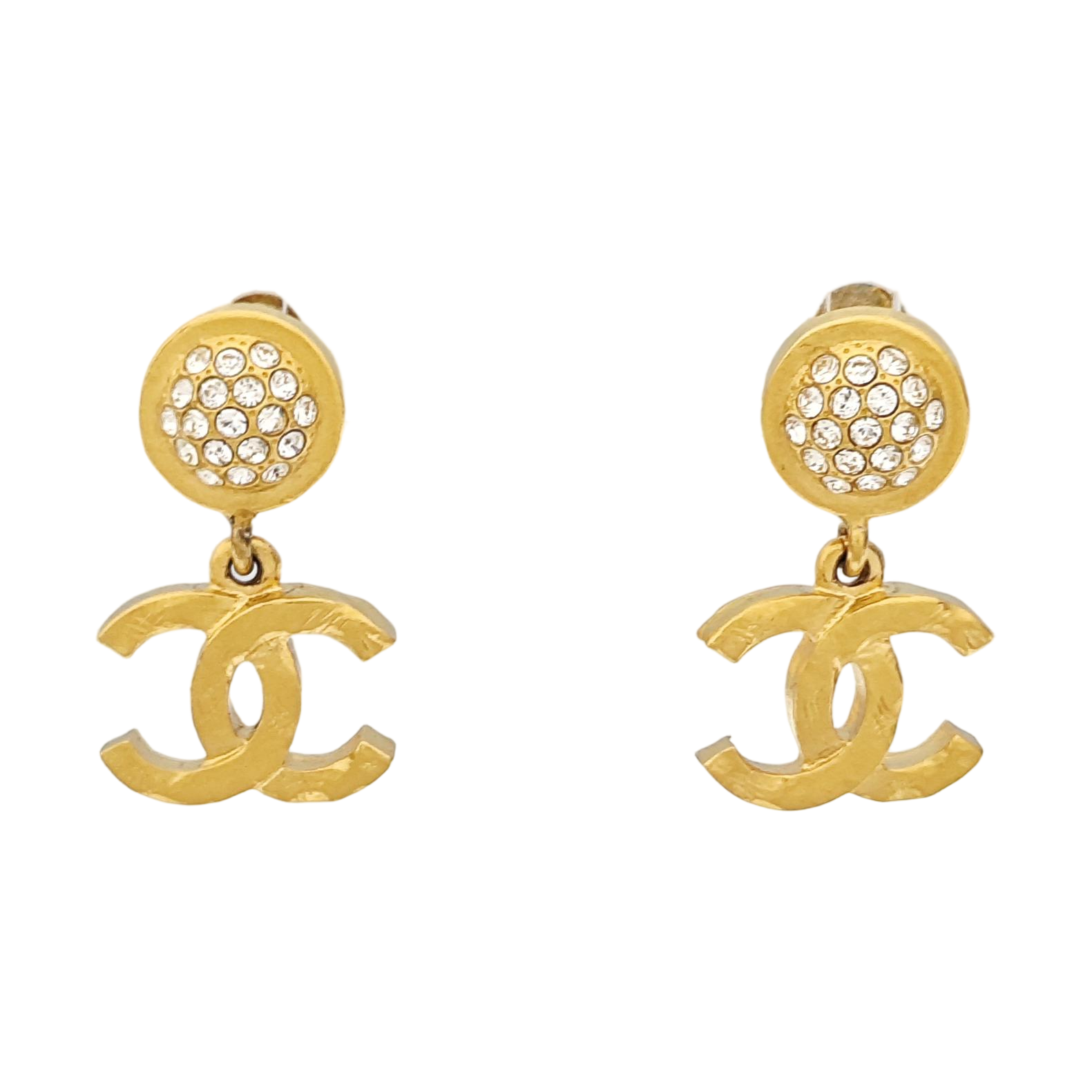 CC Logo Metal Gold Earrings