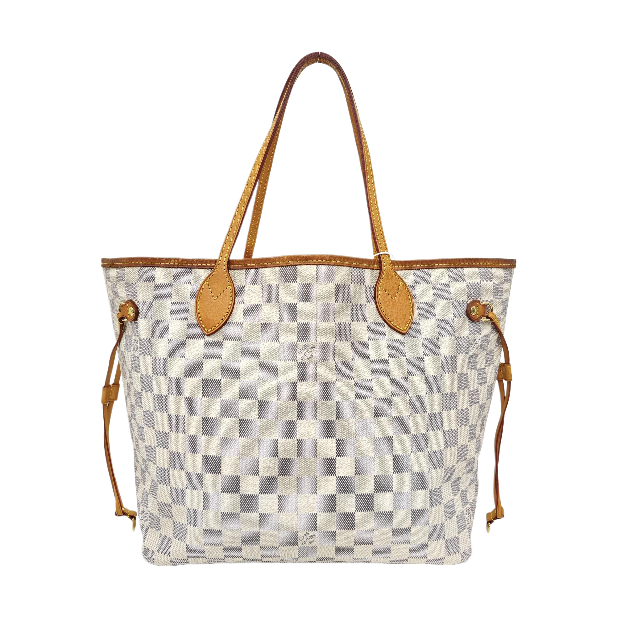 NEVERFULL MM Damier Azur Coated Canvas Beige