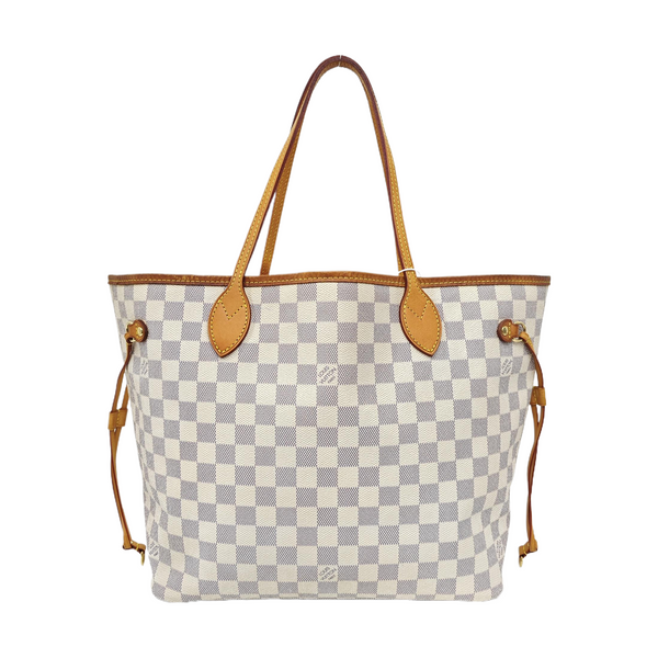 NEVERFULL MM Damier Azur Coated Canvas Beige