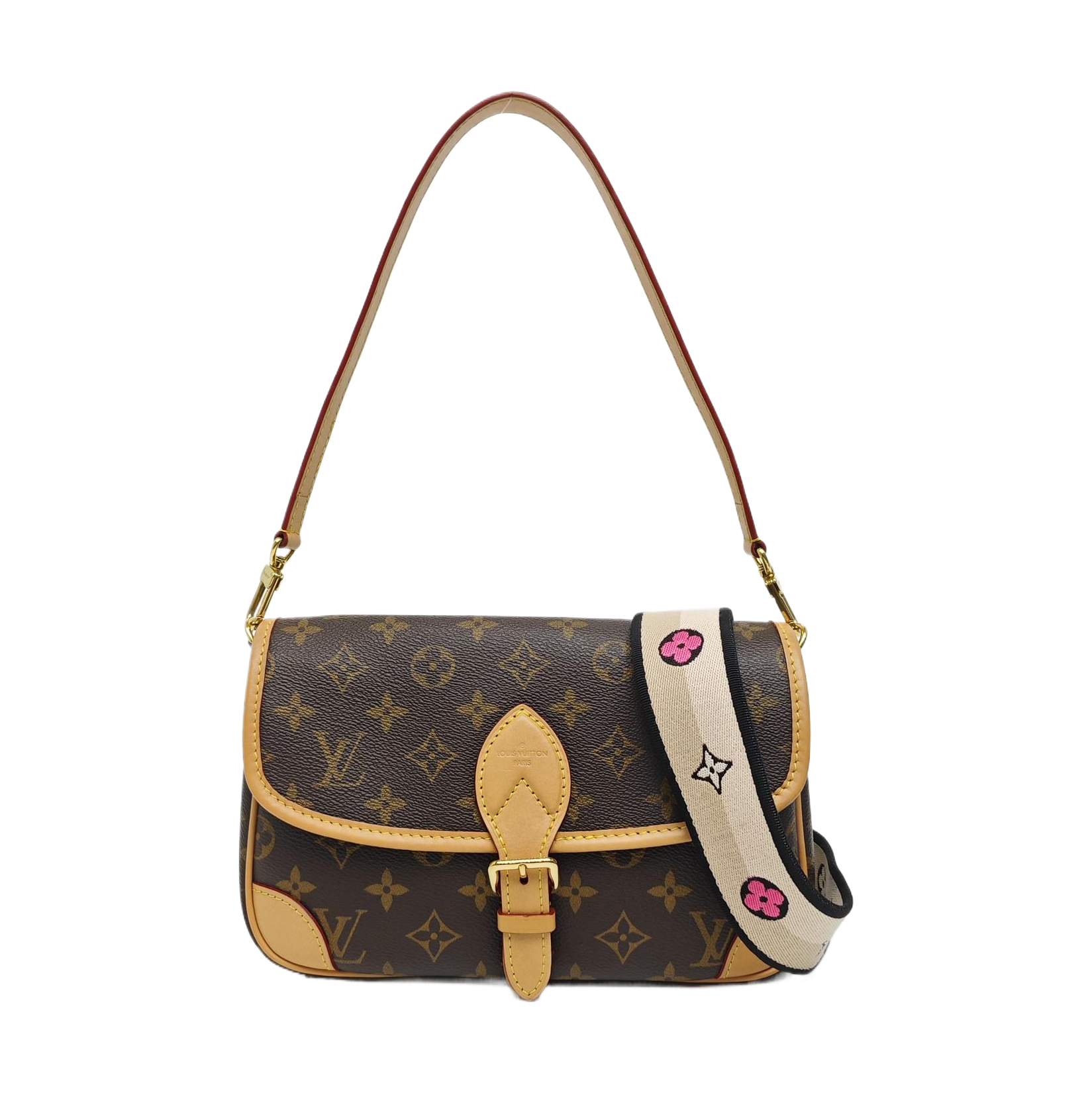 DIANE Monogram Coated Canvas Brown