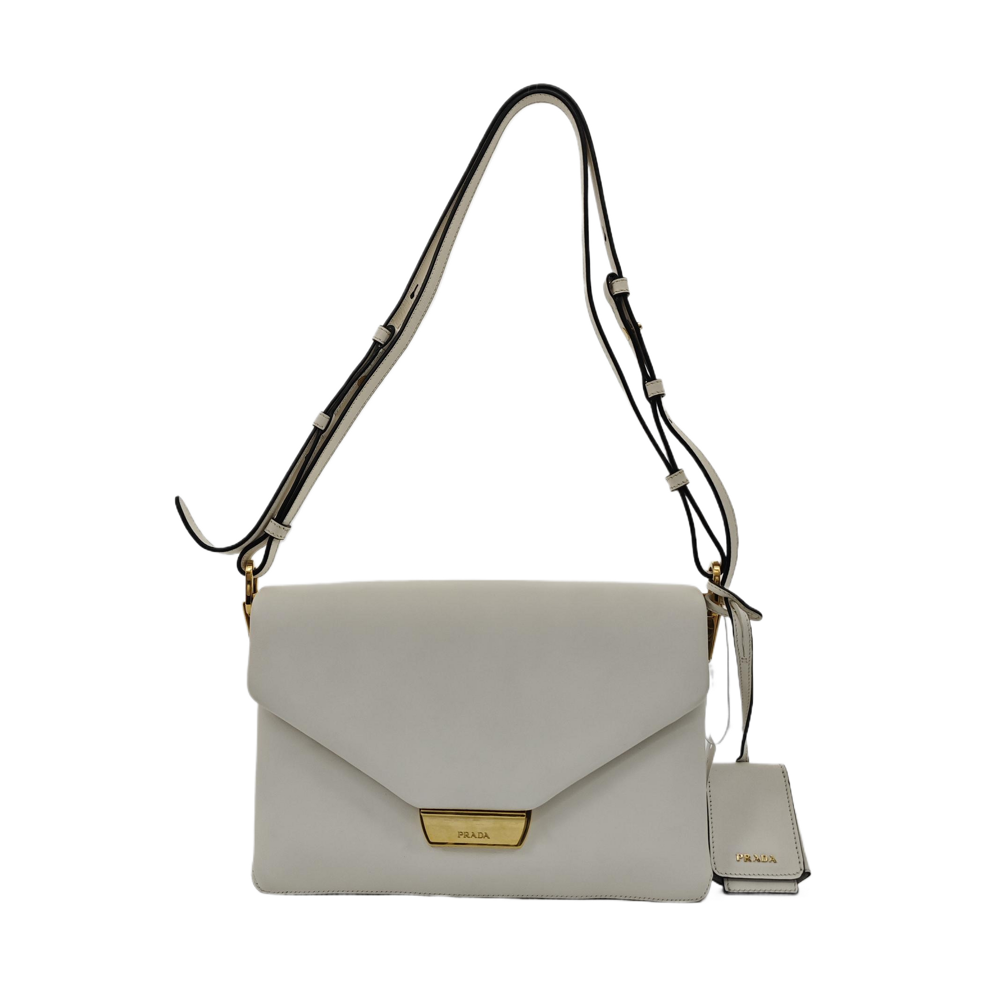 Calfskin Shoulder Bag White