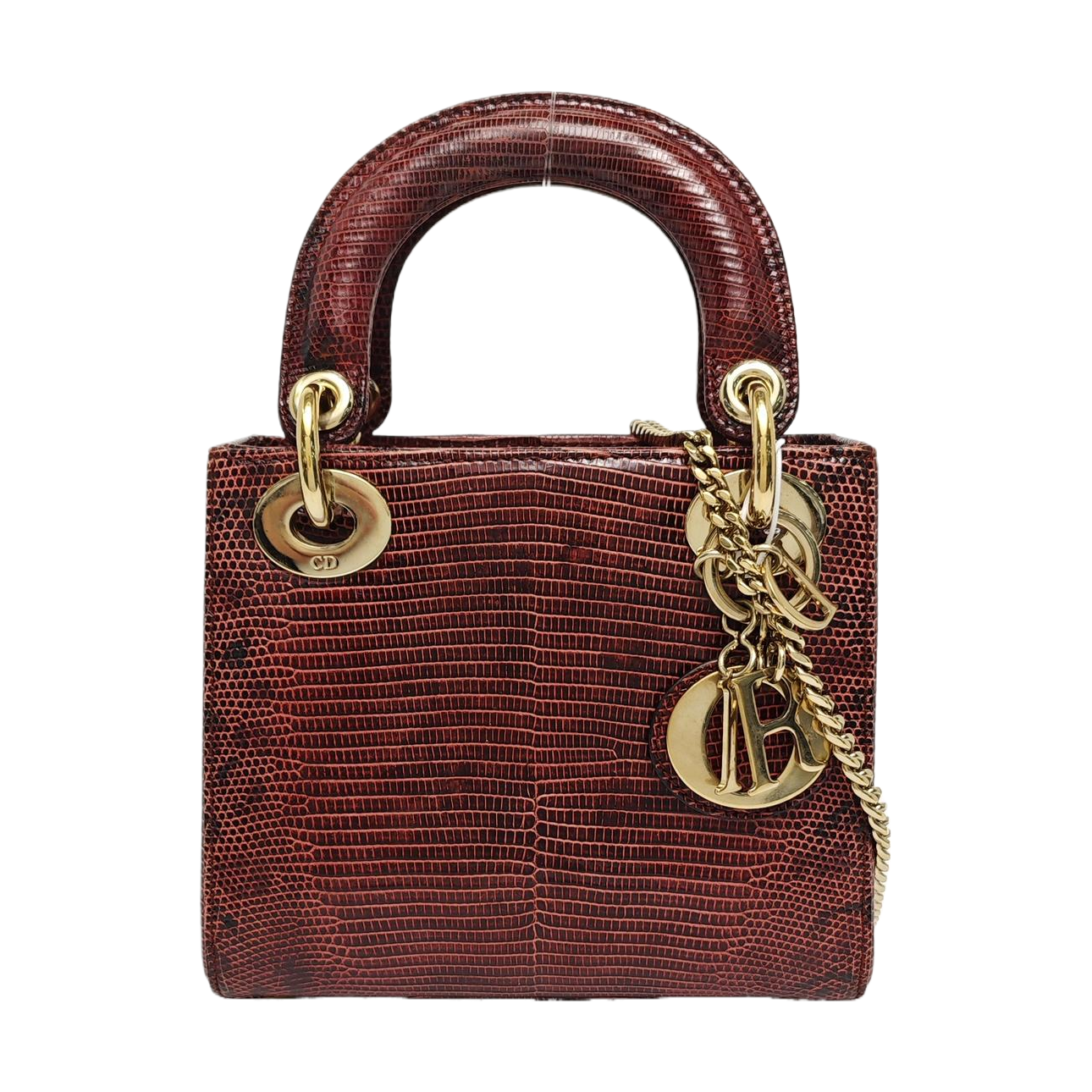Lady Dior Mini Lizard Red