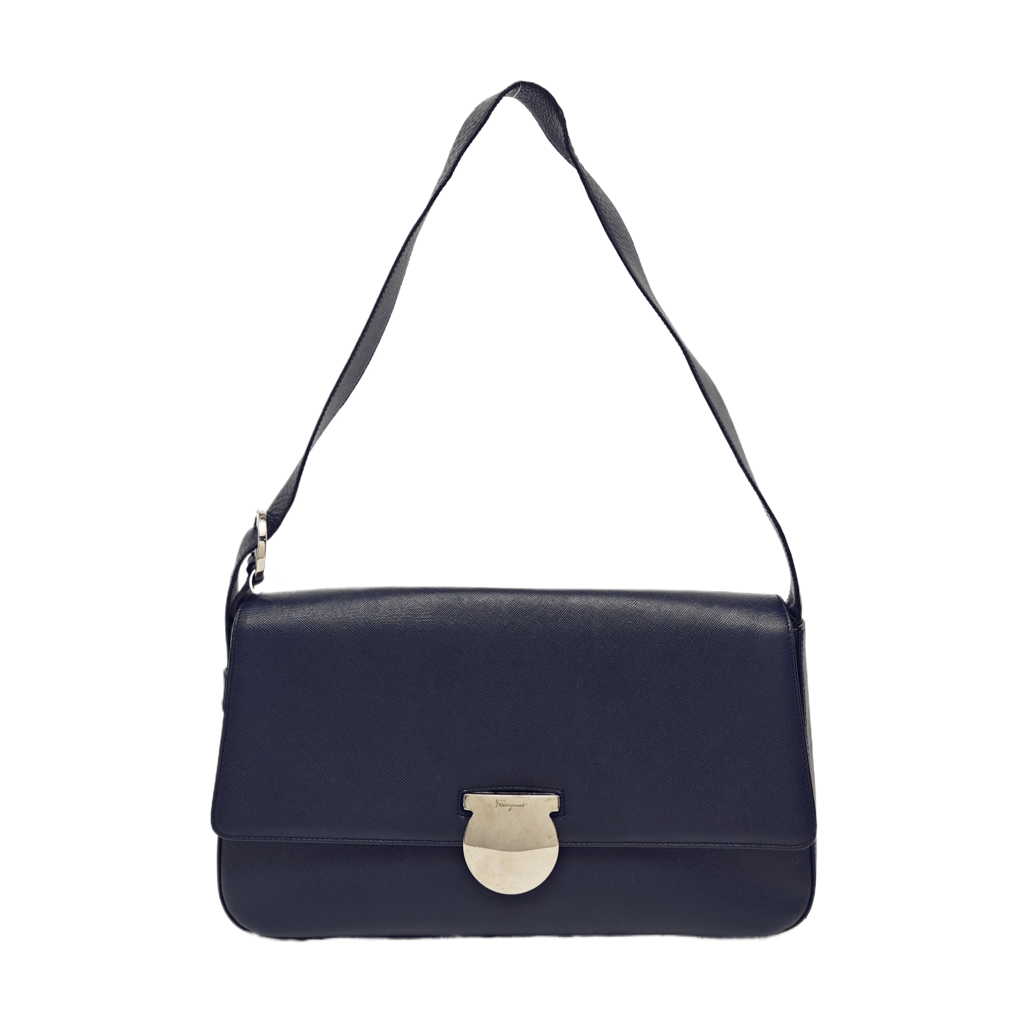 Calfskin Shoulder Bag Blue