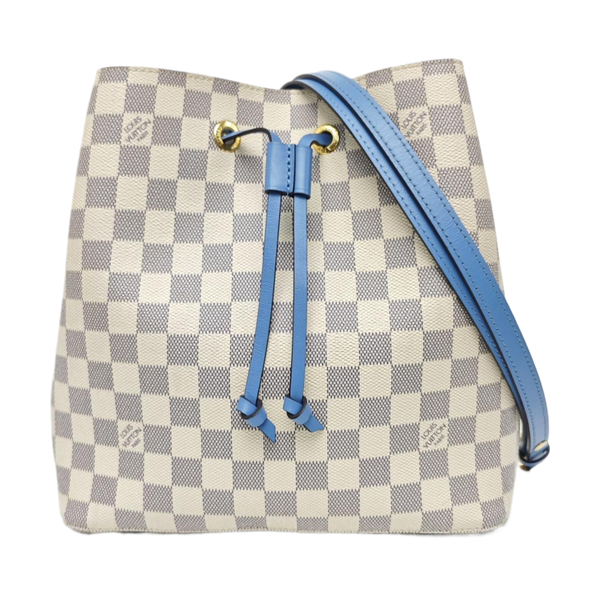 NÉONOÉ MM Damier Azur Coated Canvas White
