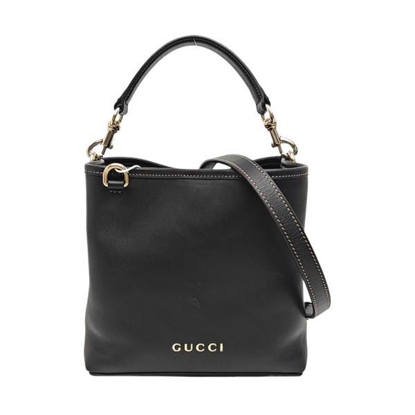 GG Emblem Mini Calfskin Black