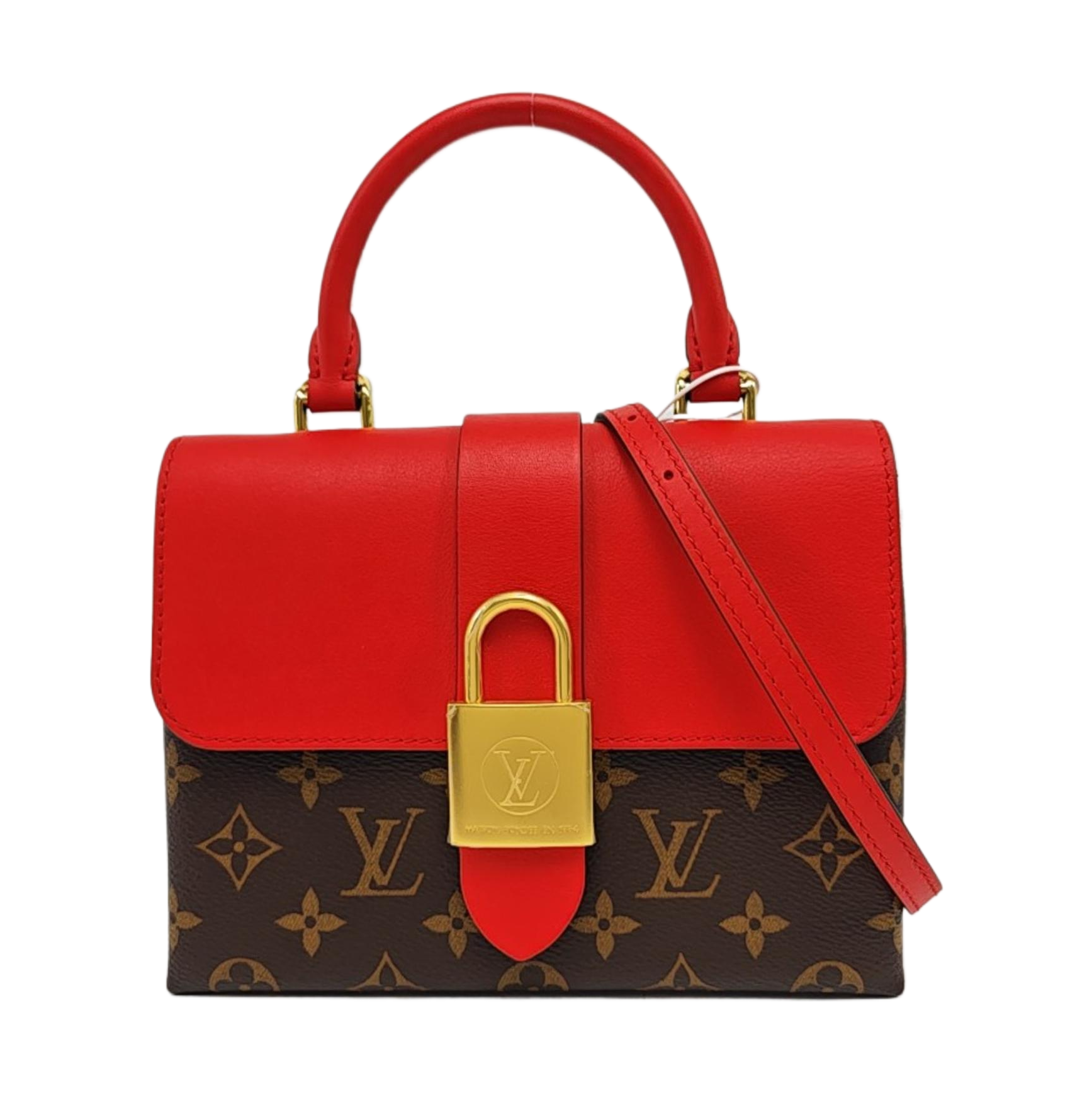 Authenticated pre-owned  LOCKY BB Monogram Coated Canvas Red - Shoulder Bag at Looply