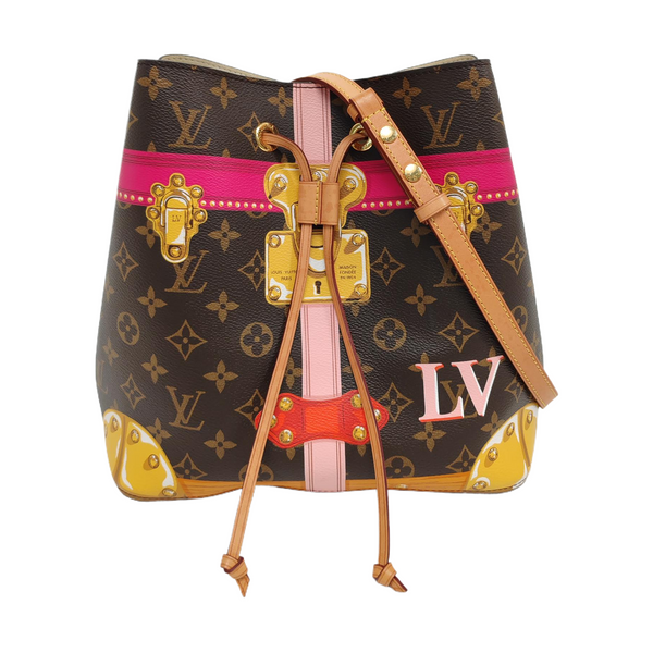 NÉONOÉ MM Monogram Coated Canvas Brown