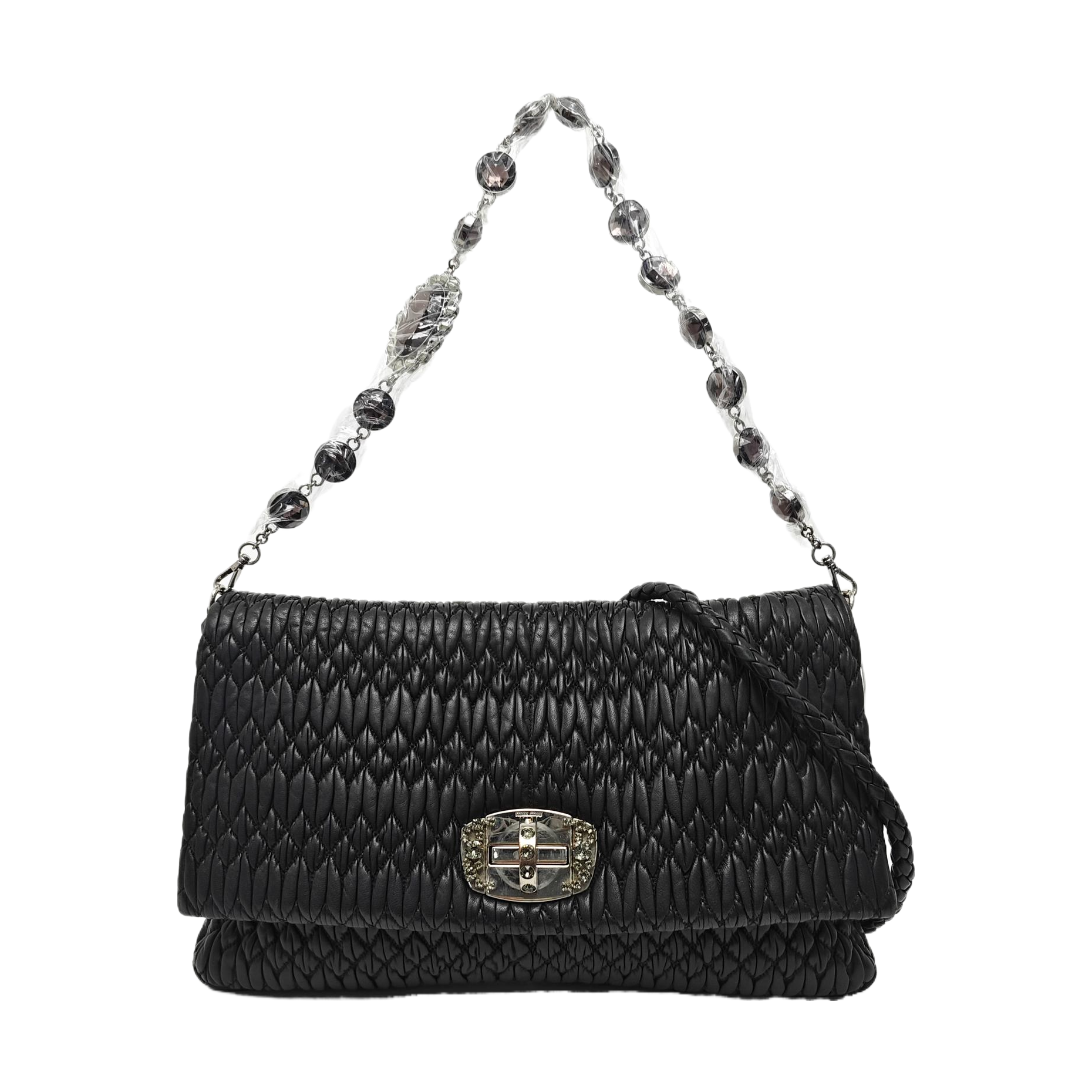 Crystal Lambskin Black